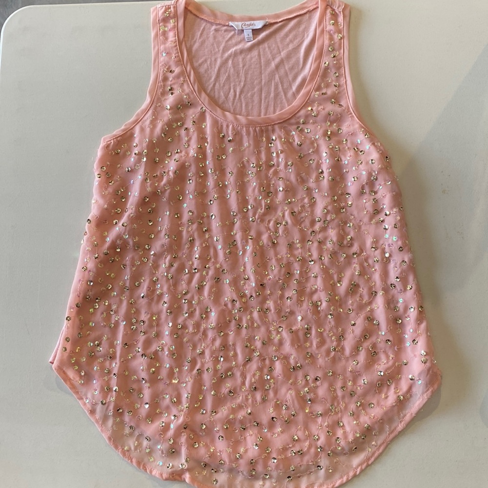 Candies Size Small, pink with sequins tank